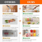 Chilled Condiment Container 2Pcs, Individual Lids & Handle Design in 15.7''L x 6.2''W x 5.1''H in Transparent, alternate view