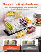 Chilled Condiment Server Caddy, 5 Compartment Ice Cooled Serving Container, Plastic Fruit Garnish Tray Platter, alternate