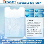Chilled Portable Snackle Box Container, Beach Essentials for Summer, Divided Serving Tray with Reusable Ice Pack, alternate