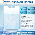 Chilled Portable Snackle Box Container with Ice Pack, Beach Essentials for Summer, Divided Serving Tray with, alternate view