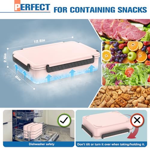 Chilled Portable Snackle Box Container with Ice Pack, Beach Essentials for Summer, Divided Serving Tray with, alternate view