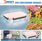 Chilled Portable Snackle Box Container with Ice Pack, Beach Essentials for Summer, Divided Serving Tray with, alternate view