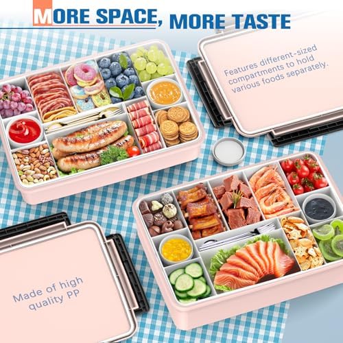 Chilled Portable Snackle Box Container with Ice Pack, Beach Essentials for Summer, Divided Serving Tray with, alternate view