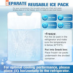 Chilled Portable Snackle Box Container with Ice Pack, Beach Essentials for Summer, Divided Serving Tray with, alternate view