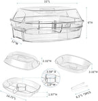 Chilled Serving Tray with Lid, Fruit Trays for Serving for Party in Transparent, alternate view 2