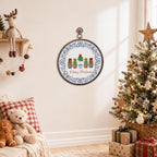 Chinoiserie Christmas Tree Round Framed Wall Art 10"x10", alternate view 6