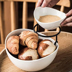 Chip and Dip Serving Set, Tiered Serving Bowl Chip Bowls for Party in 2-tier oval bowl in Black, alternate view 6