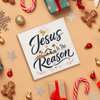 Christian Christmas Decor, Jesus is the Reason Christmas Wooden Sign, alternate view 4