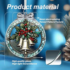 Christmas Bell Crystal Glass Hanging Ornament for Christmas Tree Decor, Christmas Ornaments Xmas Decorations, alternate view