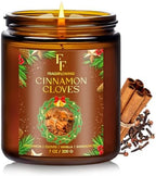 Christmas Candle, Cinnamon Cloves Scented Candles for Home, Holiday Candles Natural Soy Candle, Aromatherapy