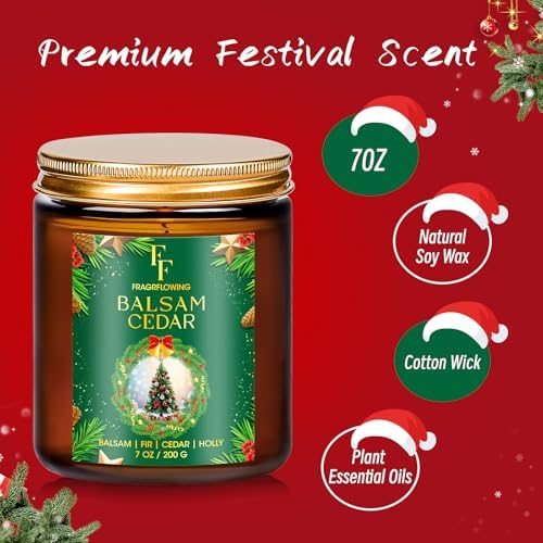 Christmas Candles Set, Scented Candles for Home, 4 Pack Holiday Natural Soy Candles, Christmas Gift for Women, alternate view