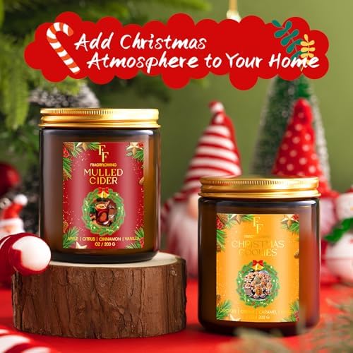Christmas Candles Set, Scented Candles for Home, 4 Pack Holiday Natural Soy Candles, Christmas Gift for Women, alternate view