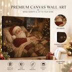 Christmas Canvas Wall Art, Sleeping Santa and Reindeer Canvas Prints, alternate view 5