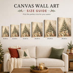 Christmas Canvas Wall Art, Snowy Christmas Tree Gift Boxes Canvas Prints, alternate view 6