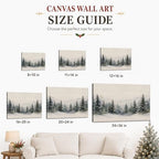 Christmas Canvas Wall Art, Snowy Mountain Fores Landscape Canvas Prints, alternate view 6