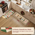 Christmas Circus Nutcracker Kitchen Mats Cushioned Anti Fatigue, alternate view 2
