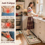 Christmas Circus Nutcracker Kitchen Mats Cushioned Anti Fatigue, alternate view 4