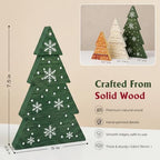 Christmas Decor, 3Pcs Wooden Tabletop Christmas Tree Decorations Sign, alternate view 3
