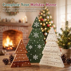 Christmas Decor, 3Pcs Wooden Tabletop Christmas Tree Decorations Sign, alternate view 7