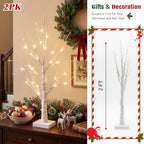 Christmas Decorations, 2FT Birch Tree with LED Lights, Warm White Light up Tree Lamp, Artificial Trees for Home, alternate