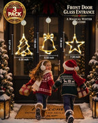 Christmas Decorations, 3 Pack Rechargeable Christmas Window Lights, alternate view 6