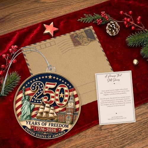 Christmas Decorations, Christmas Ornaments, 250 Anniversary Christmas Ornament, 250 Anniversary USA Merchandise, alternate