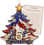 Christmas Decorations - Christmas Ornaments - 250 Anniversary USA Merchandise - Christmas Ornament 2026