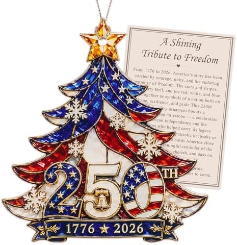 Christmas Decorations - Christmas Ornaments - 250 Anniversary USA Merchandise - Christmas Ornament 2026