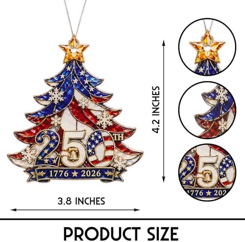 Christmas Decorations - Christmas Ornaments - 250 Anniversary USA Merchandise - Christmas Ornament 2026, alternate view 4