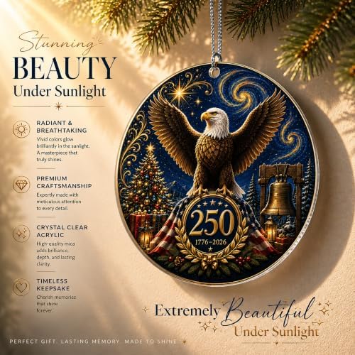 Christmas Decorations - Christmas Ornaments - 250 Anniversary USA Merchandise - Christmas Ornament 2026, alternate view 3