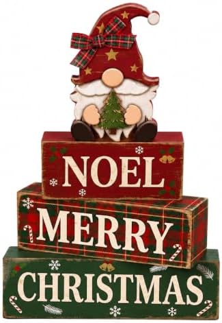 Christmas Decorations Indoor, 4pcs Christmas Plaid Gnomes Home Decor