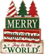 Christmas Decorations Indoor, 4pcs Rustic Christmas Tree Home Decor