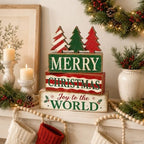 Christmas Decorations Indoor, 4pcs Rustic Christmas Tree Home Decor, alternate view 5