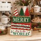 Christmas Decorations Indoor, 4pcs Rustic Christmas Tree Home Decor, alternate view 7