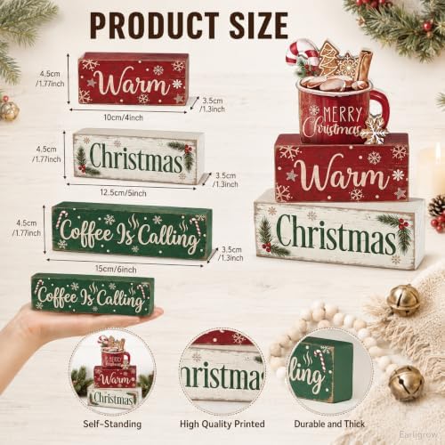 Christmas Decorations Indoor, Christmas Hot Cocoa Home Decor, alternate view 4