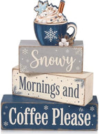 Christmas Decorations Indoor, Christmas Snowflake Coffee Home Decor