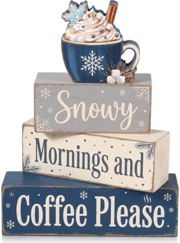 Christmas Decorations Indoor, Christmas Snowflake Coffee Home Decor
