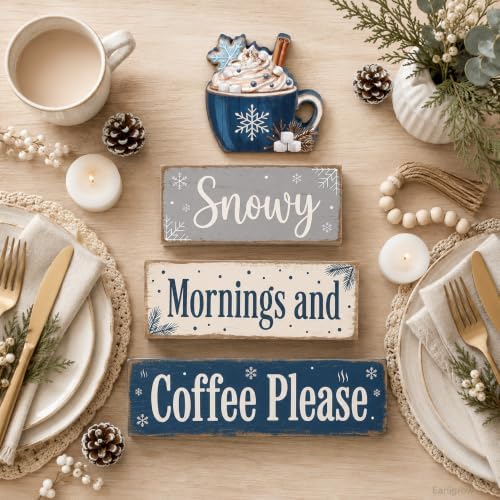 Christmas Decorations Indoor, Christmas Snowflake Coffee Home Decor, alternate view 3