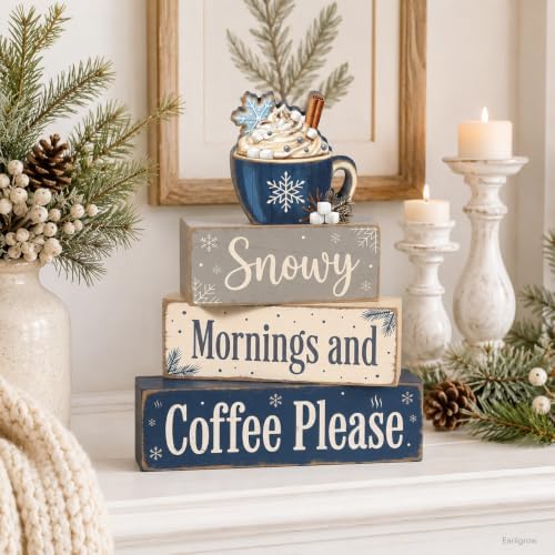 Christmas Decorations Indoor, Christmas Snowflake Coffee Home Decor, alternate view 5
