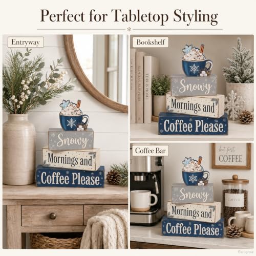 Christmas Decorations Indoor, Christmas Snowflake Coffee Home Decor, alternate view 6