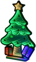 Christmas Decorations Indoor, Christmas Tree Infinity Mirror Tunnel Light - 3D Endless Extension LED Night Lamp