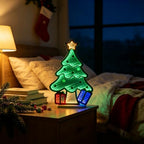 Christmas Decorations Indoor, Christmas Tree Infinity Mirror Tunnel Light - 3D Endless Extension LED Night Lamp, alternate