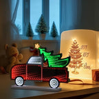 Christmas Decorations Indoor, Christmas Tree Truck Infinity Mirror Tunnel Light, 3D Endless Extension LED Night, alternate