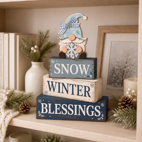 Christmas Decorations Indoor, Christmas Winter Snowflake Gnome Home Decor, alternate view 2