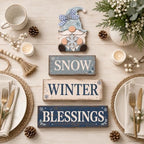 Christmas Decorations Indoor, Christmas Winter Snowflake Gnome Home Decor, alternate view 3