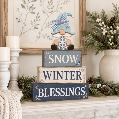 Christmas Decorations Indoor, Christmas Winter Snowflake Gnome Home Decor, alternate view 5