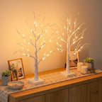 Christmas Decorations Indoor Lighted Birch Tree Home Decor, 2Pack 24 LED Light Up Tabletop Mini Small Artificial, alternate