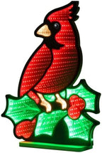 Christmas Decorations Indoor, Red Cardinal Infinity Mirror Tunnel Light, 3D Endless Extension LED Night Lamp
