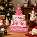 Christmas Decorations Indoor, Winter Pink Christmas Tree Home Decor, alternate view 2
