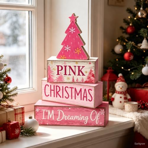 Christmas Decorations Indoor, Winter Pink Christmas Tree Home Decor, alternate view 3